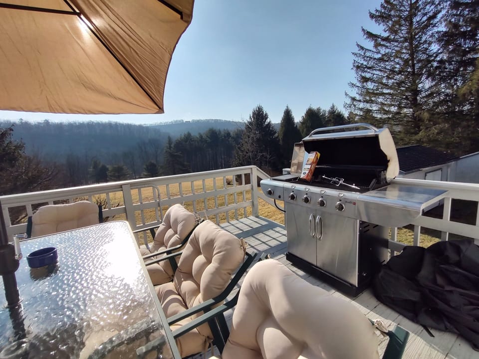 Time to grill...complete with rotisserie attachment and side griddle.