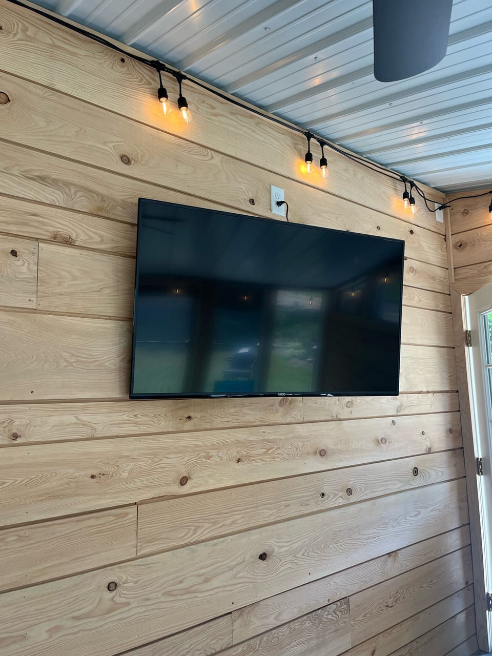 50in TV in the sunroom 