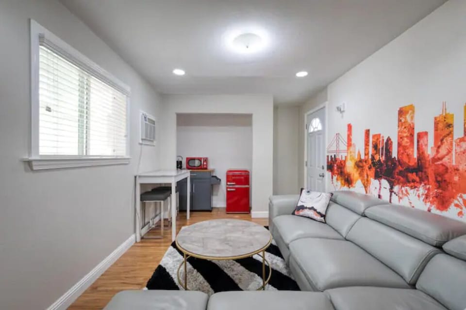 The Red Urbanhoop's AC will keep you cool in warmer weather.