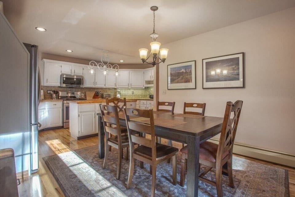 Kitchen and large dining area