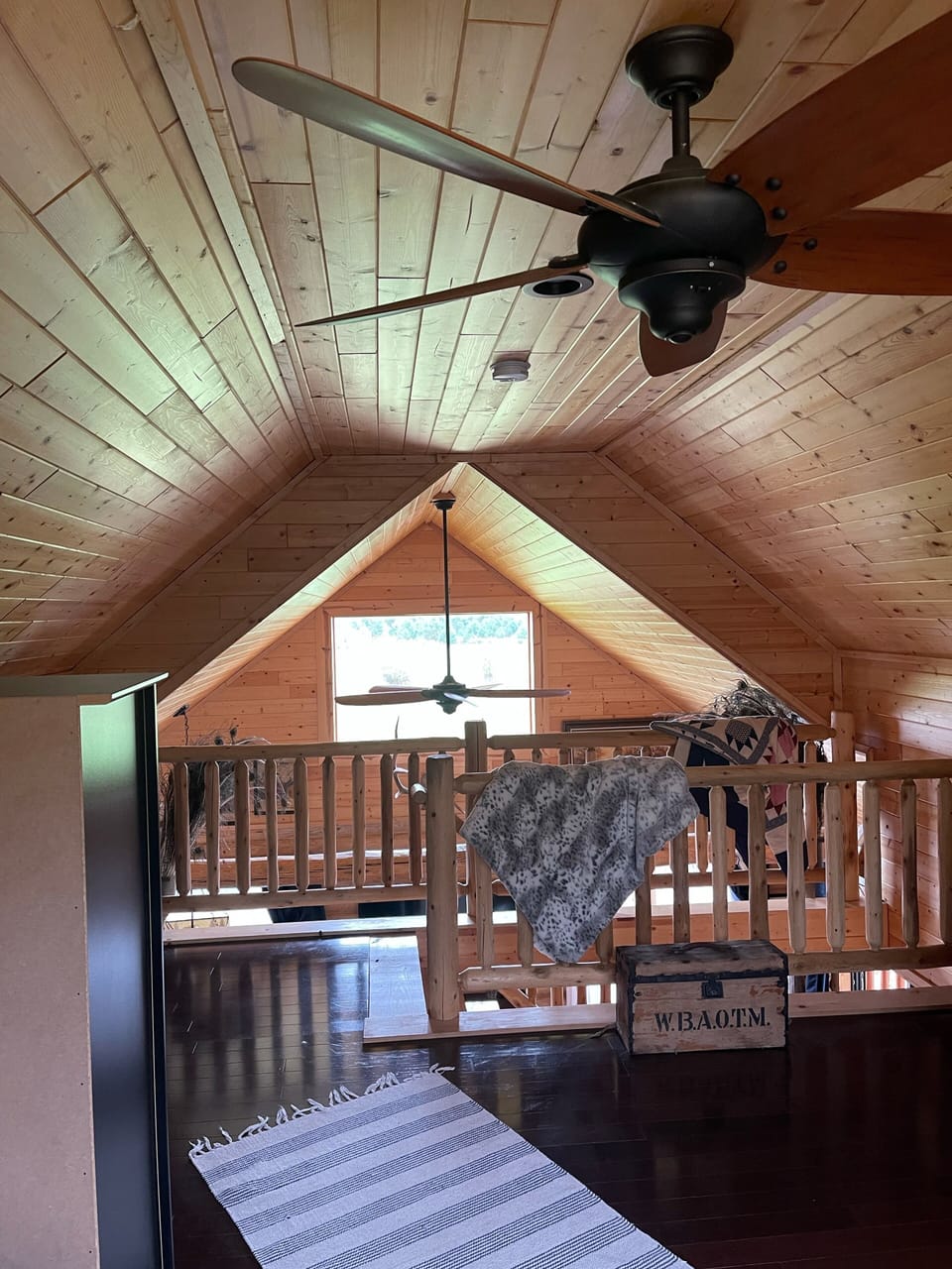 Looing out from the loft area