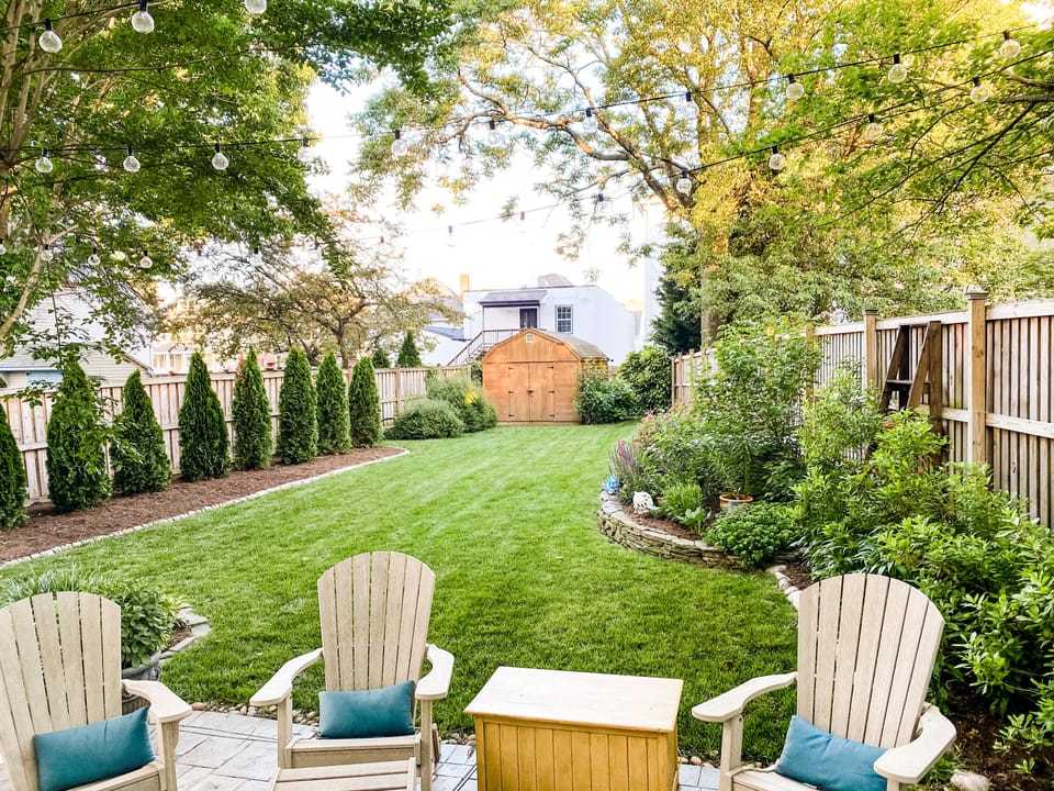 Spacious backyard. Fully fenced in.