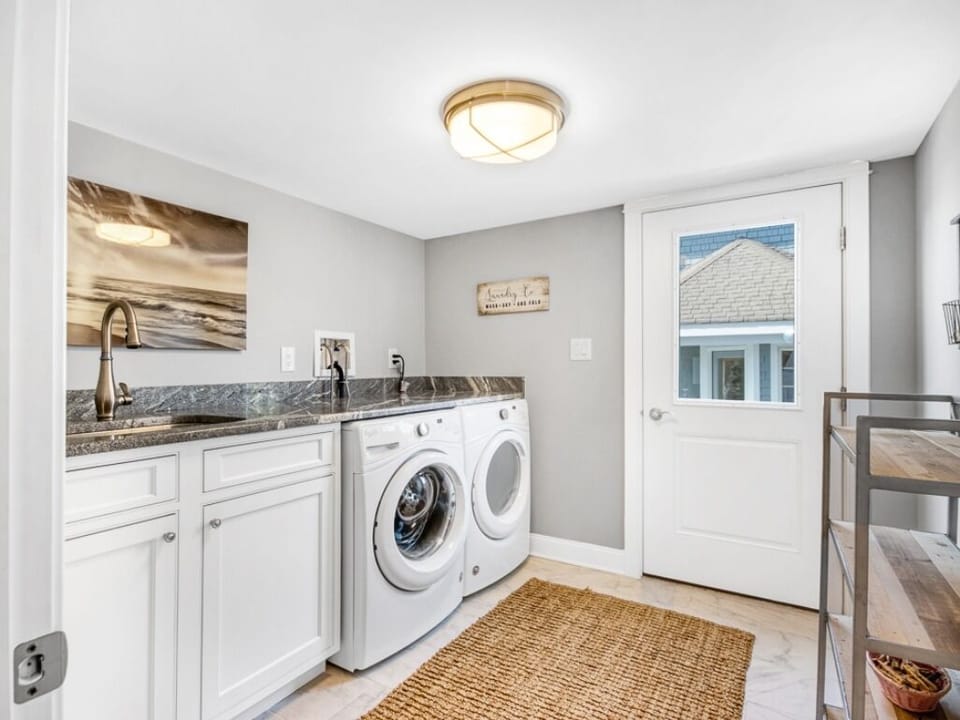 1st floor laundry room and sink