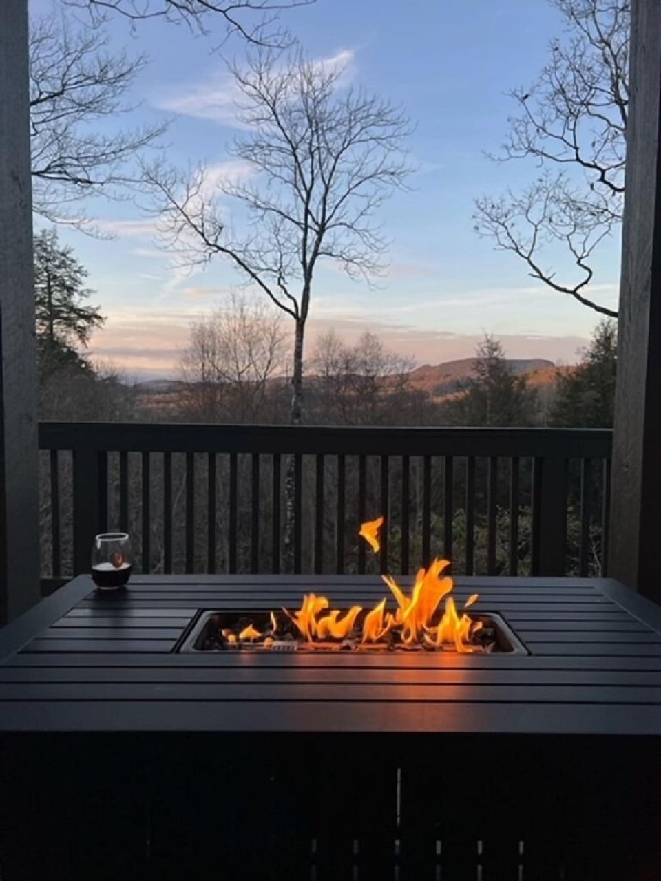 Firepit on main deck off living room