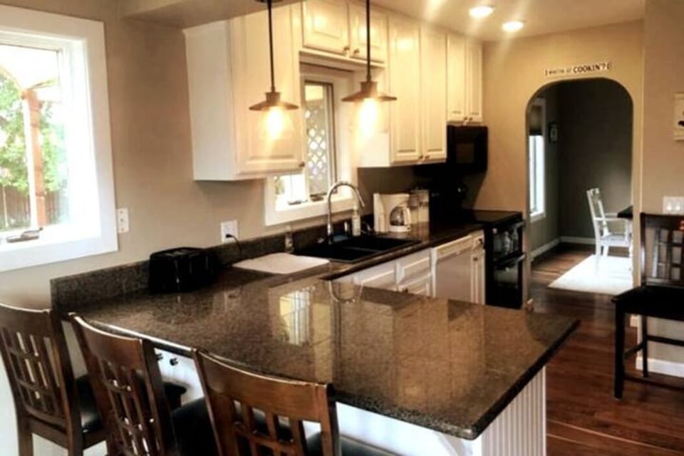 This well-equipped kitchen makes it easy to visit as you prepare a meal together