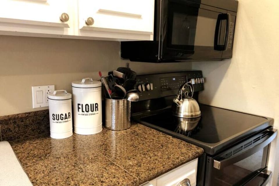The kitchen has pantry basics available for your use. 