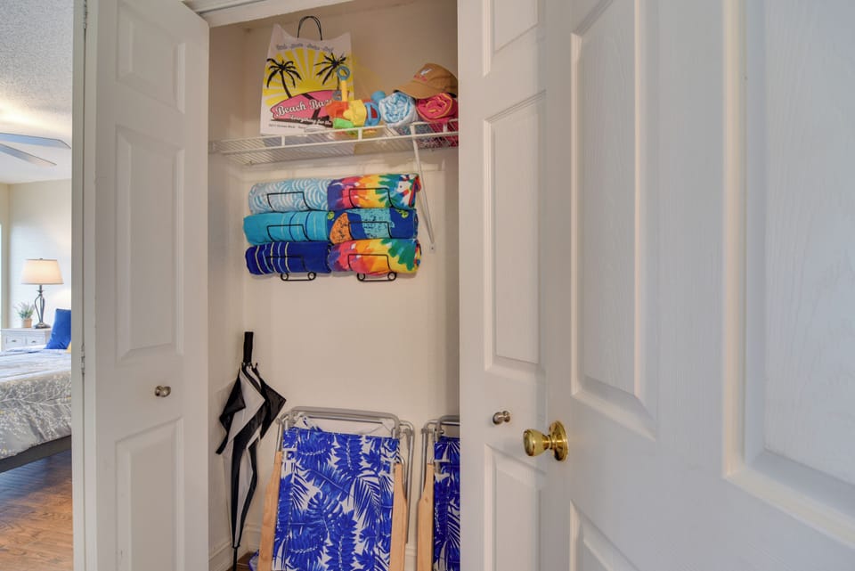 Storage Closet | Beach Chairs, Towels, & Umbrella