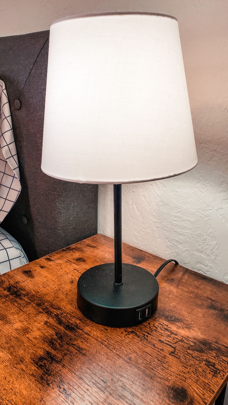Rooms have lamps w/ USB ports for charging your phones & other devices