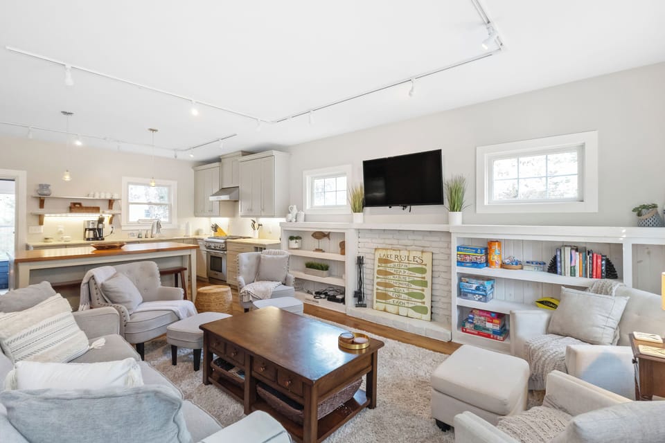 Enjoy a movie or a great book in this tasteful decorated living space