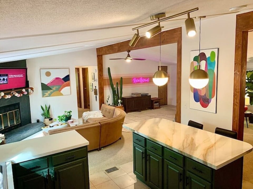 Bright colors and fun decor invite you to relax in style after your adventures!