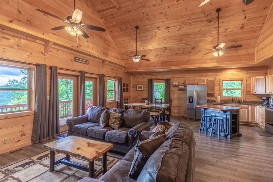 Main level open concept design