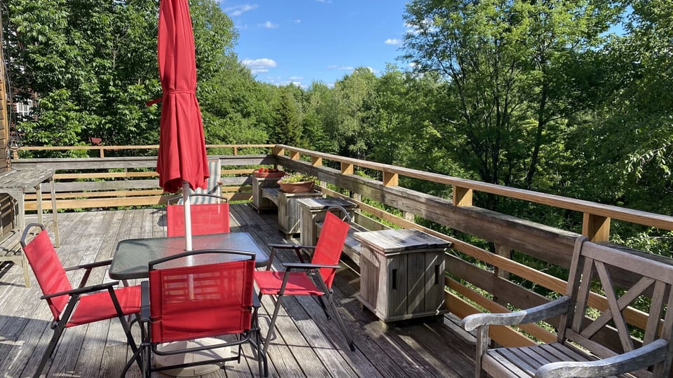 Large porch with beautiful views