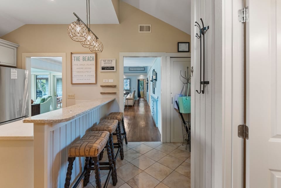 3 bar stools allow company for the cook!