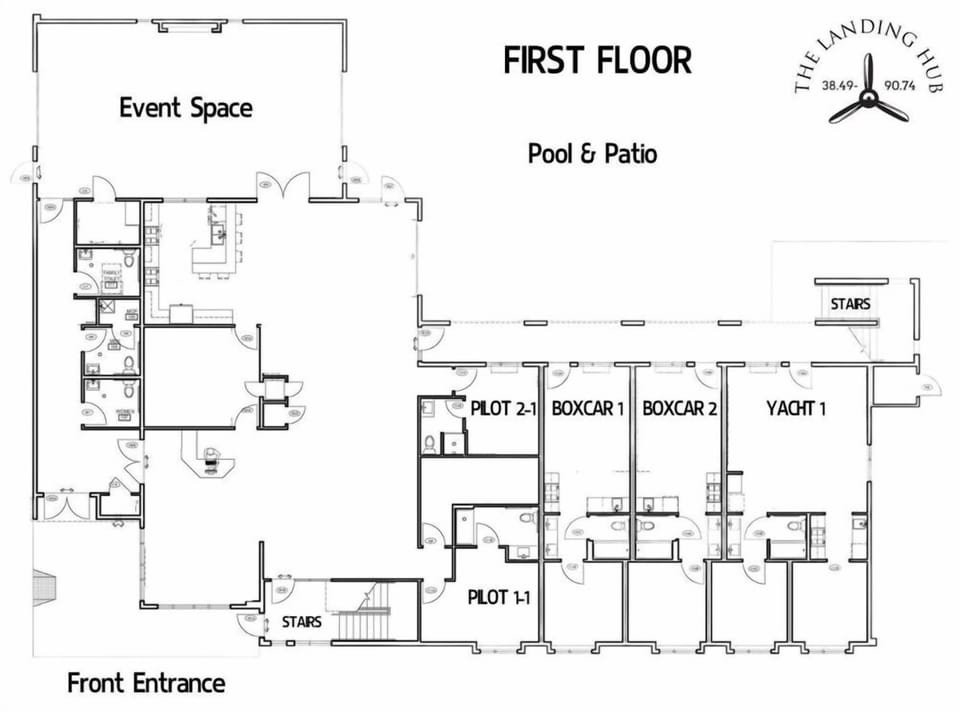 First floor map with room location
