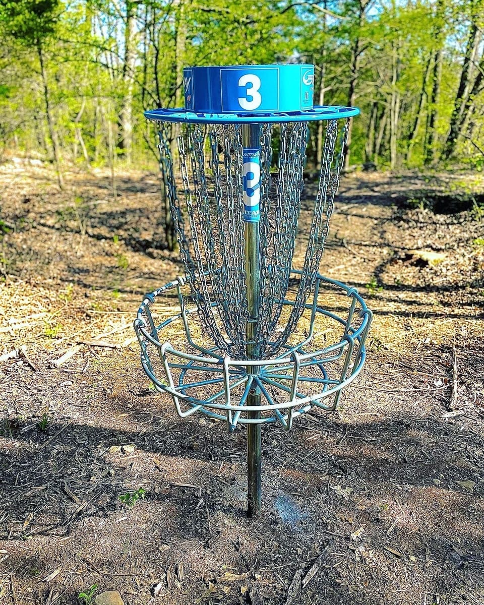 Disc golf located behind hotel