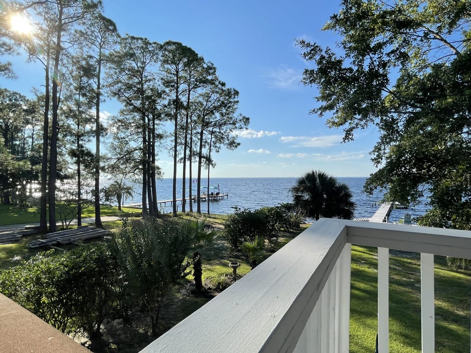 Balcony view off the Master bedroom. 