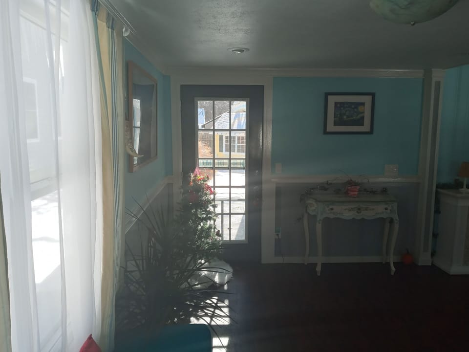 Back Door leads to outdoor Patio and Hot Tub !