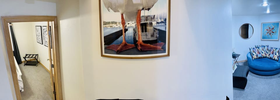 Hall to Basement Guest Room and Canoodle Fun Room