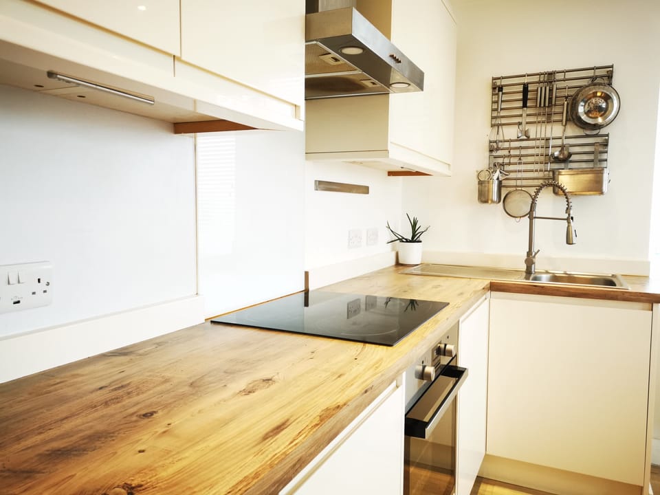 Kitchen with induction hob