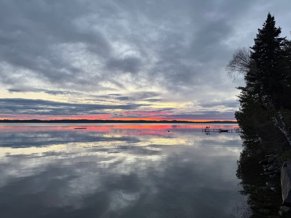 Glorious sunset viewing from the sun deck