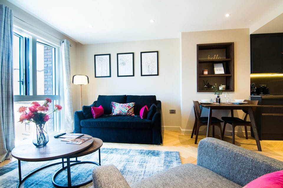 Living area with garden view