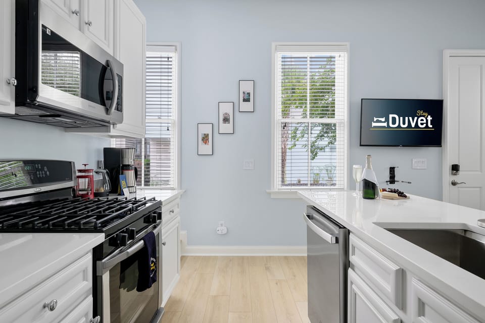 Kitchen looking into Smart TV