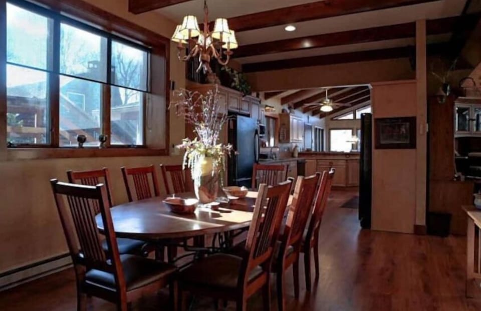 Formal dining area, if there was such a thing at the lake