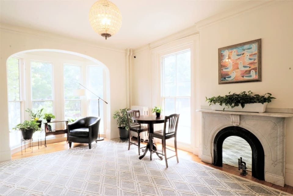 Common area sitting room with coffee station