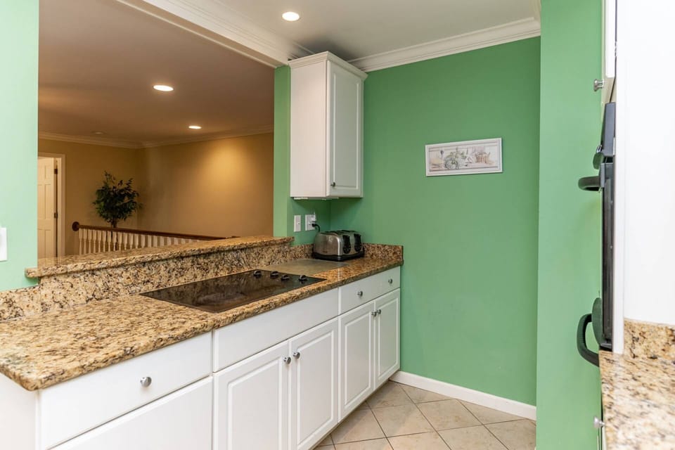 Granite counter tops and electric range!
