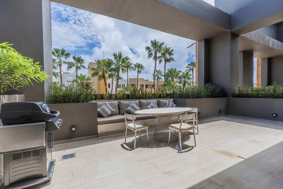 Spacious indoor private terrace.