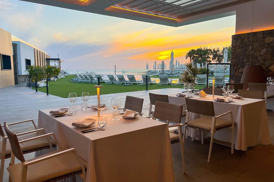Outdoor banquet area
