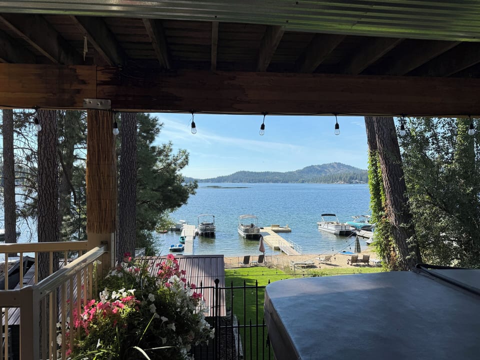 View from hot tub.
