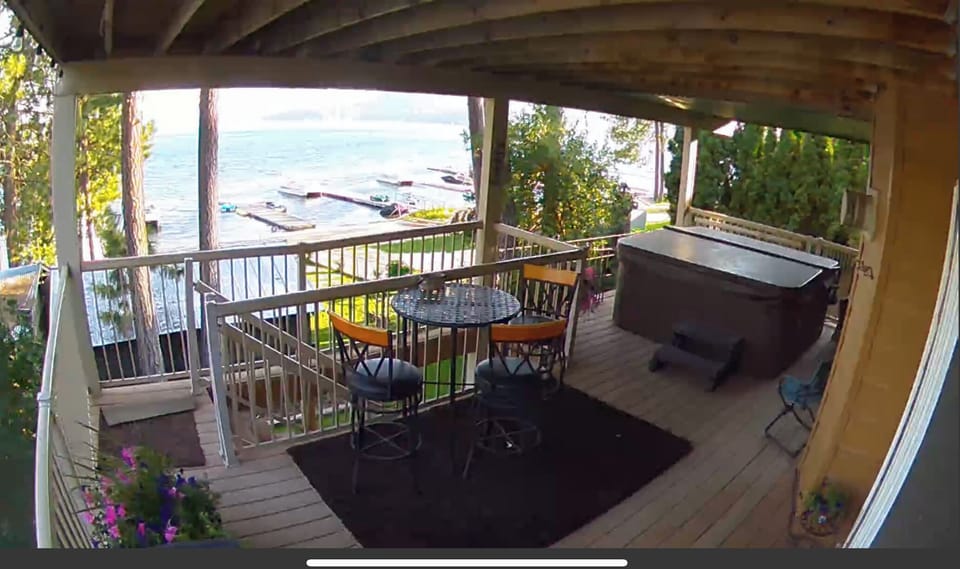 Hot tub on private deck.