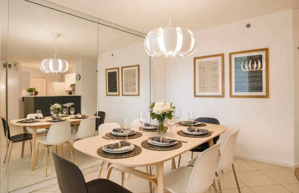 dining area perfect for family dinners, remote work, or extended stays in Aventura.