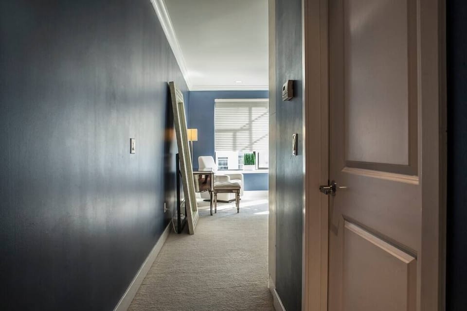 Master bedroom entrance from kitchen.