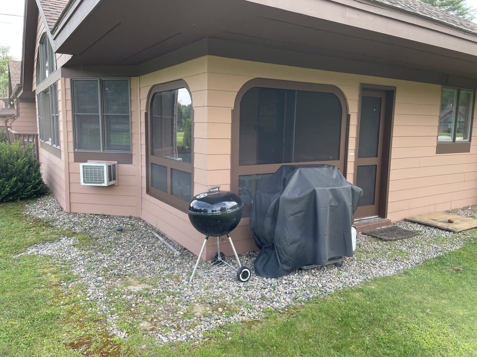 Weber Charcoal and a gas grill available