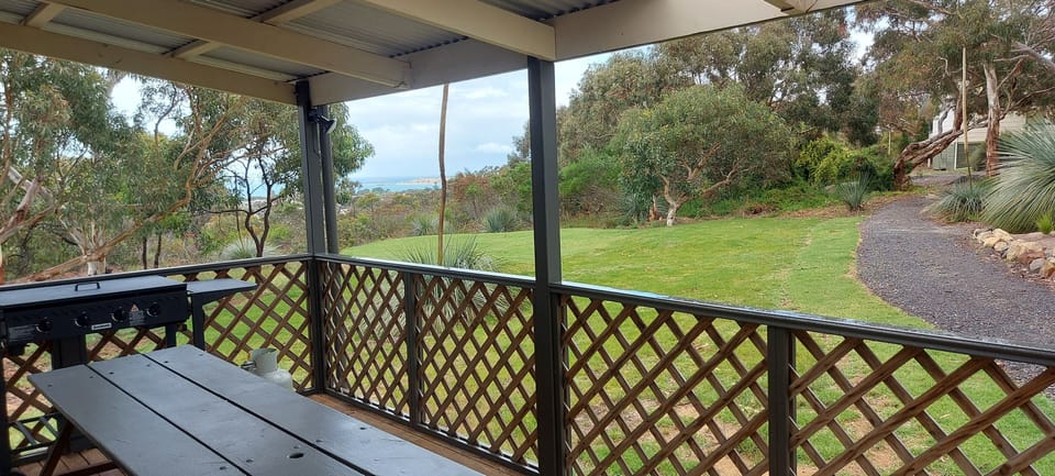 Views of Granite Island from the undercover balcony and BBQ area 