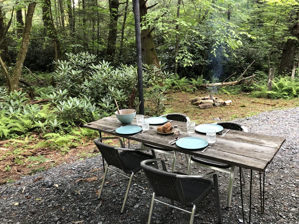 Outdoor dining table