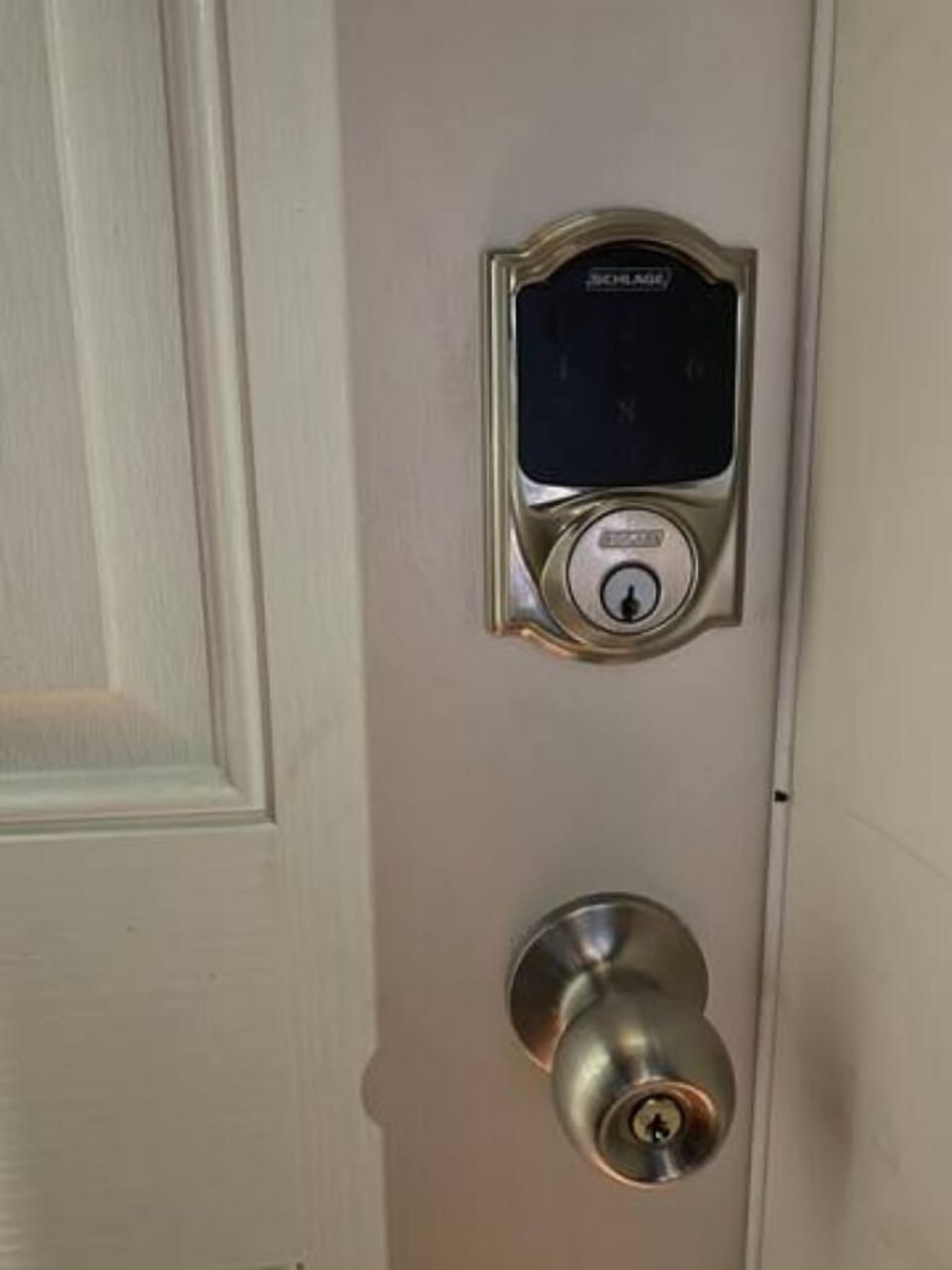 Smart lock for keyless entry.