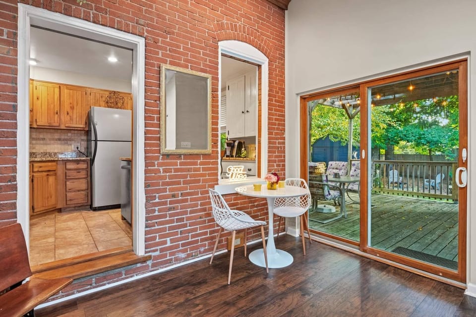 Fall in love with the historic exposed brick.