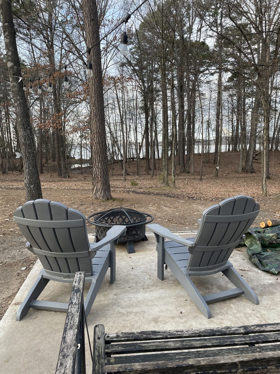 Winter time view from the fire pit.