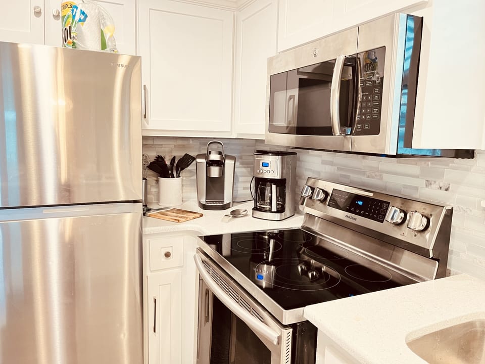 Kitchen with Keurig and regular coffee pot