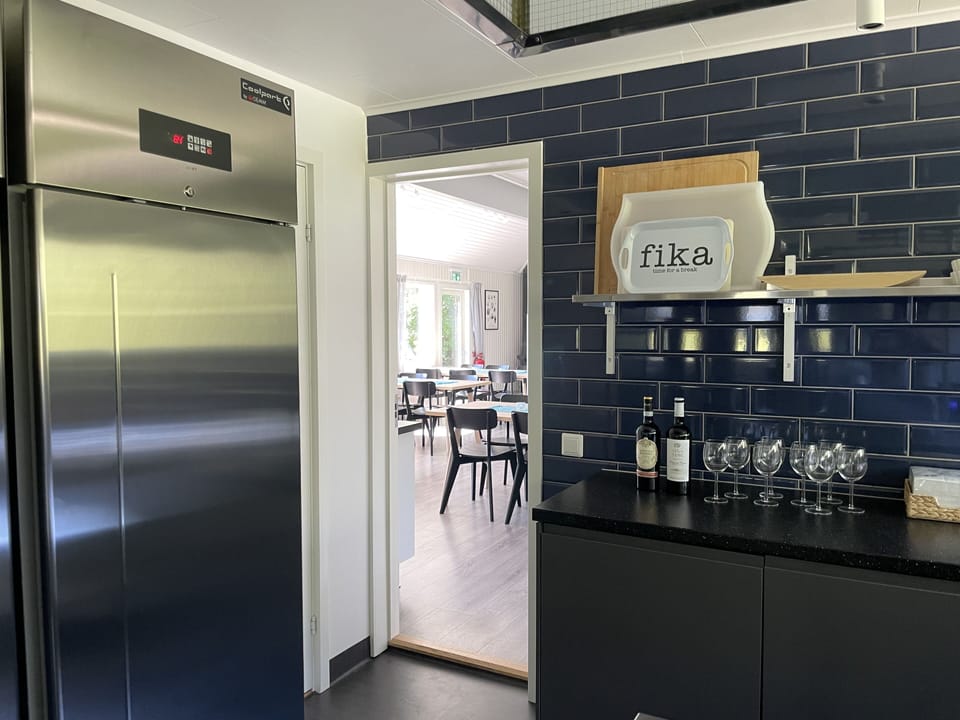 Modern and spaceous kitchen at Gråbogården