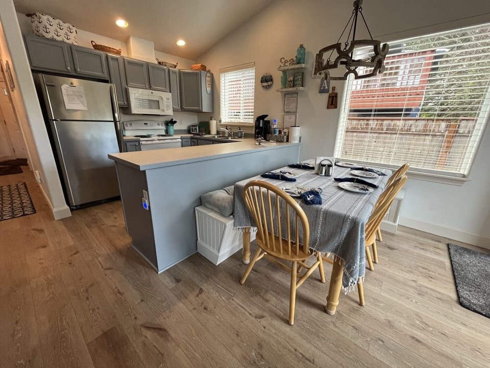 Dining room and kitchen