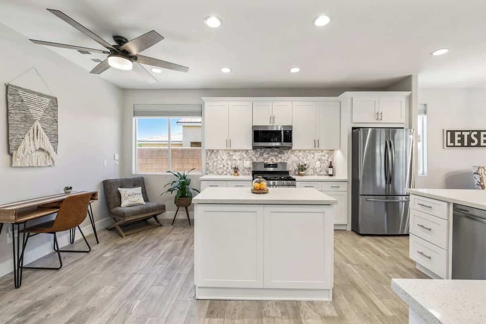 Kitchen with center island.