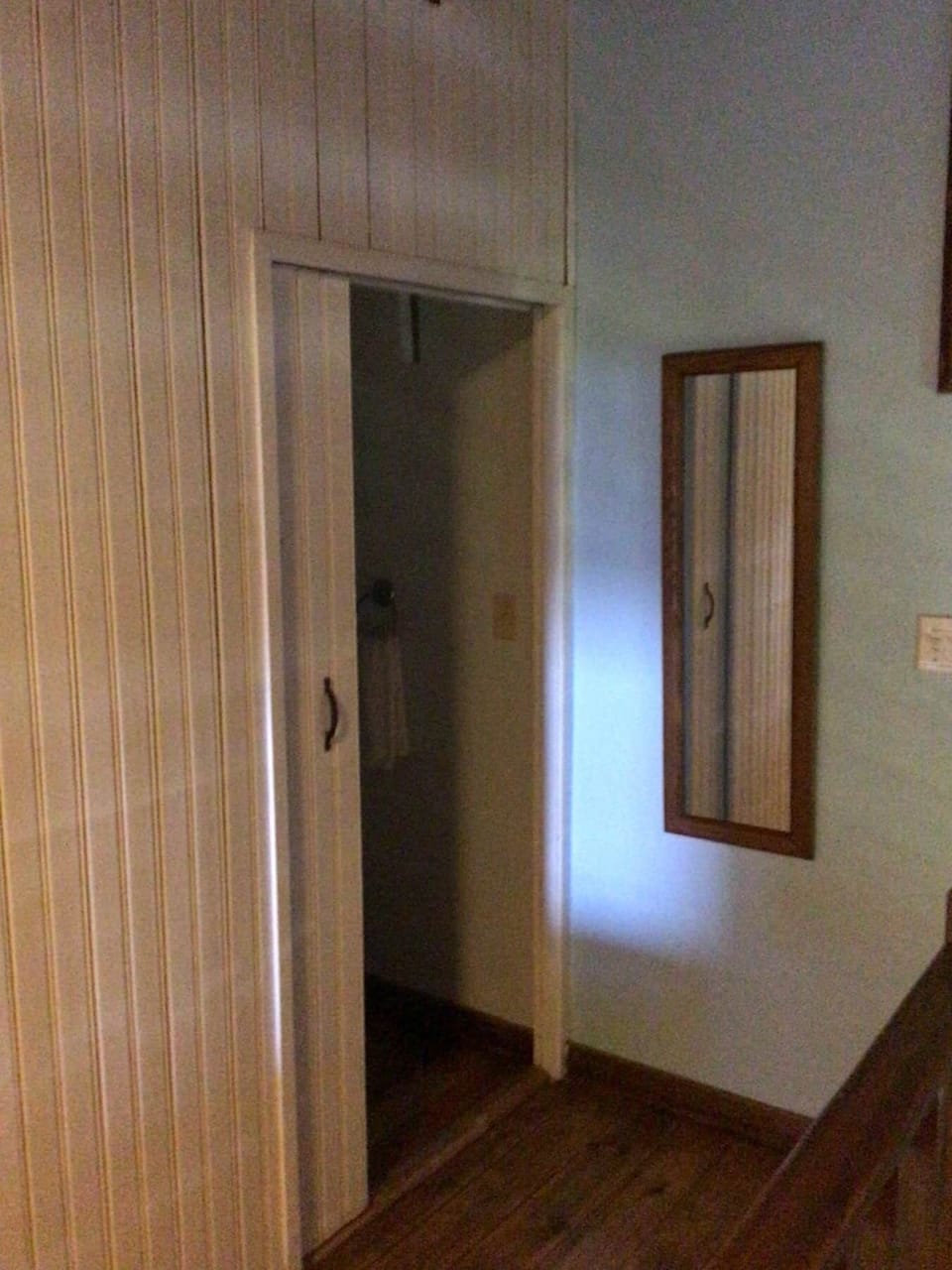 Half bath entry from loft