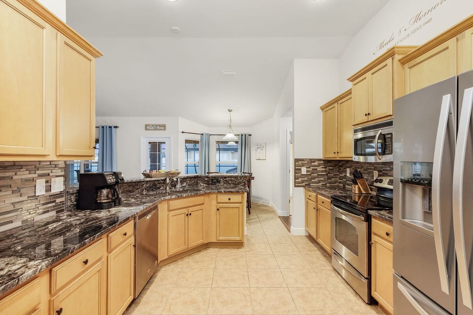 Fully functional kitchen with all pots, pans, utensils you should need!