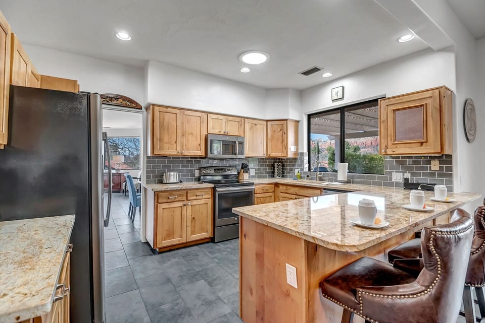 Plenty of Counter Space and Bar Seating