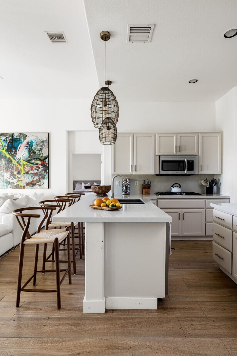 Stylish kitchen setup ready for shared meals, morning coffee, and family time