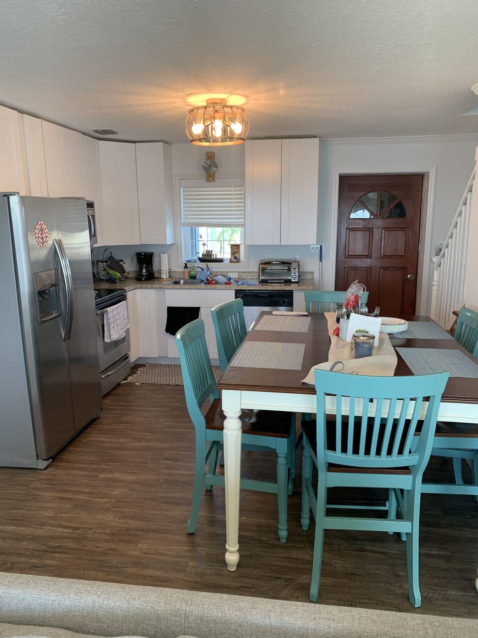 Dining room and kitchen